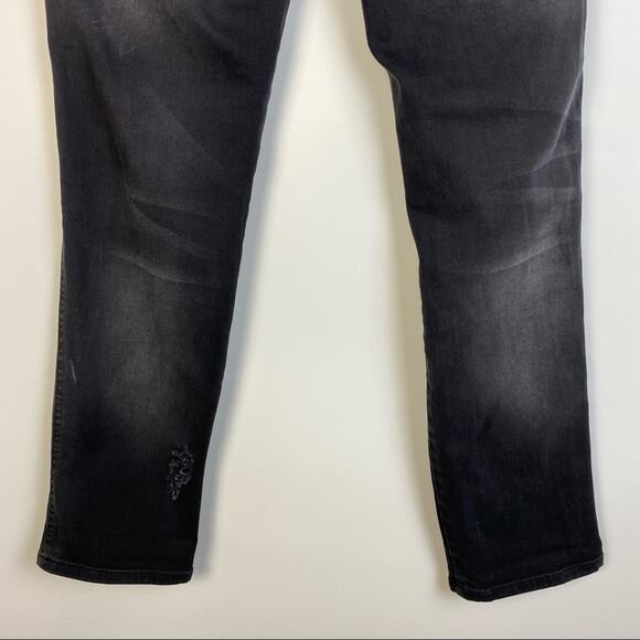 FREE PEOPLE MOUNTAINEER RELAXED JEAN DISTRESSED BLACK SIZE 4 - Picture 10 of 11